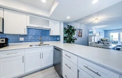 Fully renovated, clean 2-BR beachfront rental perfect for families and couples.