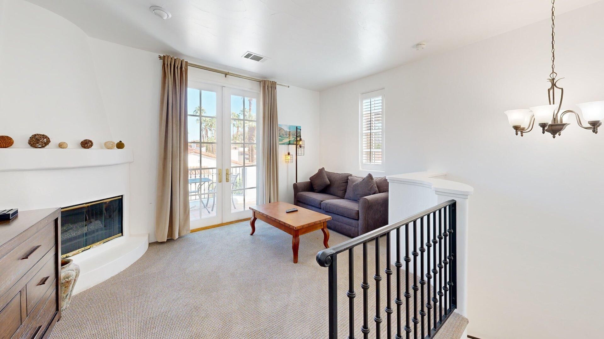 TV, fireplace, offices