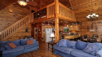 Smart TV, fireplace, DVD player, table football