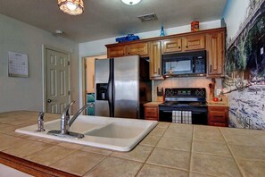 Microwave, oven, stovetop, dishwasher