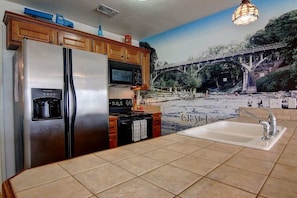 Microwave, oven, stovetop, dishwasher