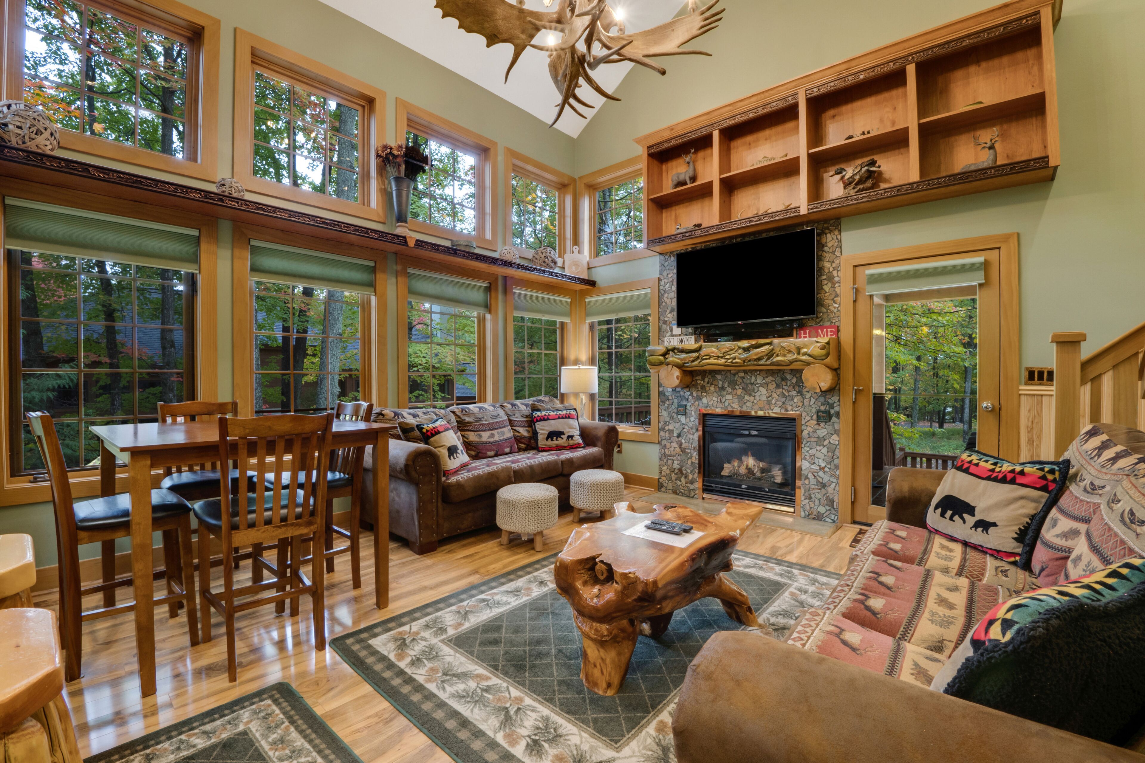 TV, fireplace, DVD player