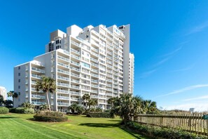 Exterior - First Floor Beachfront Studio! Walk out to Beach, Tropical Pool, Tram & Patio (Miramar Beach)