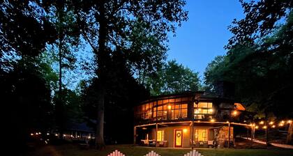 Lakefront Home at Rumbling Bald | 4BR, Game Room, Fire Pit
