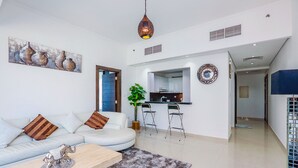 Apartment, 1 Bedroom | Living area - Kennedy Towers - Silverene (Dubai)