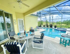 Outdoor pool, a heated pool