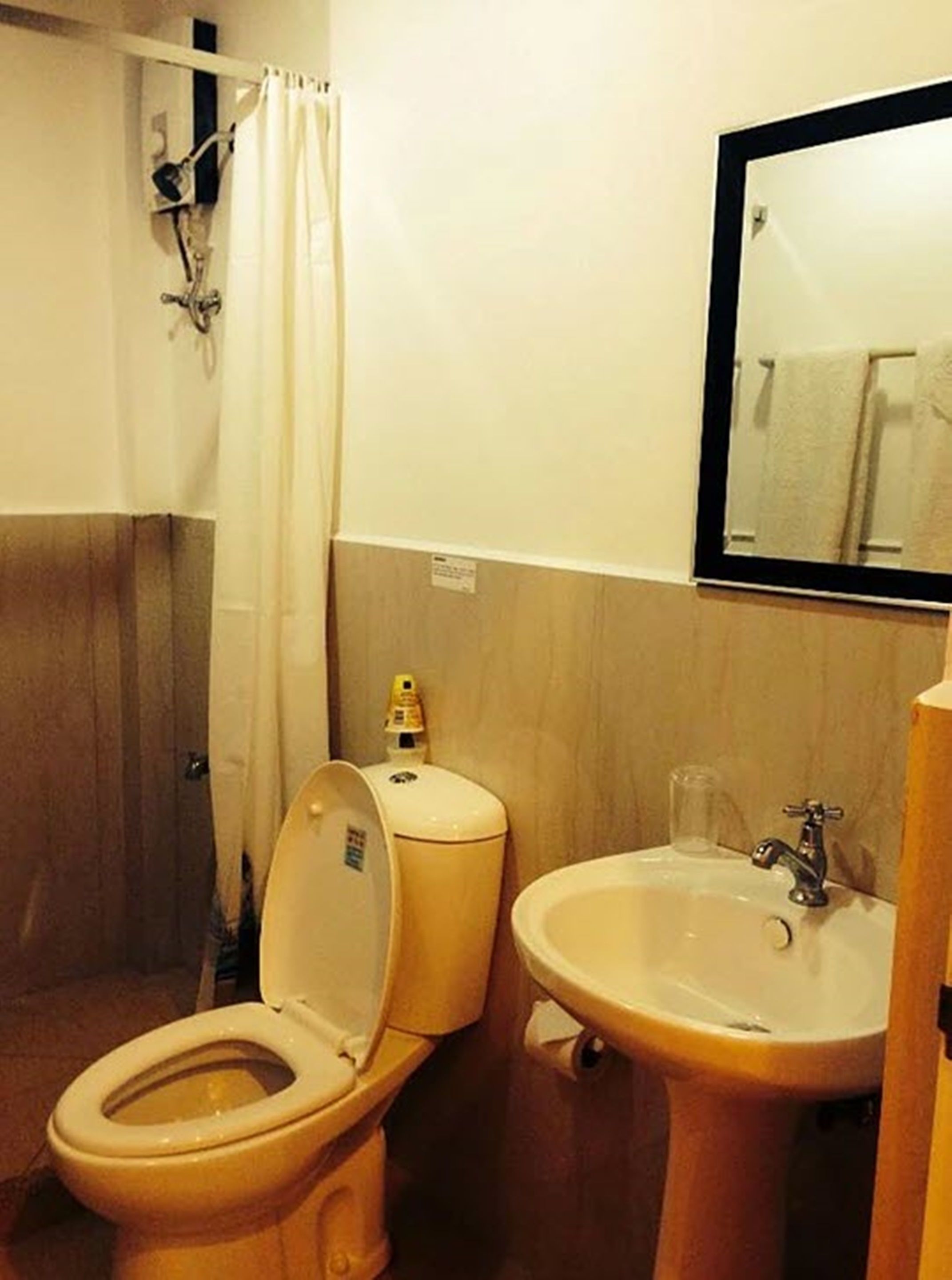 standard room | bathroom | shower, free toiletries, bidet, towels