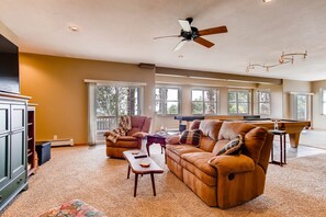 Smart TV, DVD player, table football, books