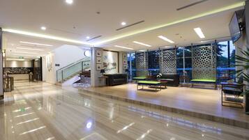 Sitteområde i lobbyen