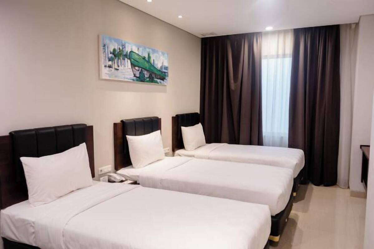 In-room safe, desk, laptop workspace, blackout curtains