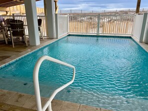 A heated pool - Halekai III by GSVR | Amazing Newly Renovated Beachfront w Private Pool + Hot Tub! (Gulf Shores)
