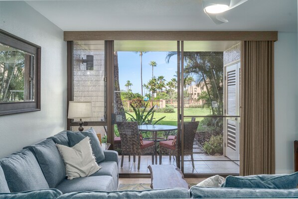 TV, DVD player, foosball, table tennis