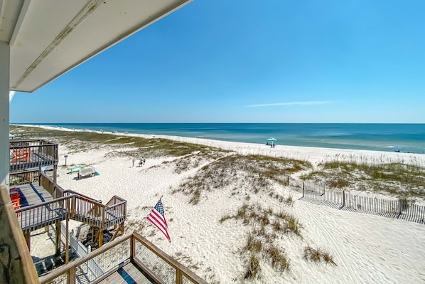 On the beach - Lagniappe II by GSVR | Spacious Beachfront Getaway, Pet Friendly + FREE Activities/Golf (Gulf Shores)