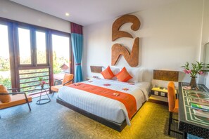 Luxury-Doppelzimmer | Minibar, Zimmersafe, individuell dekoriert, Schreibtisch