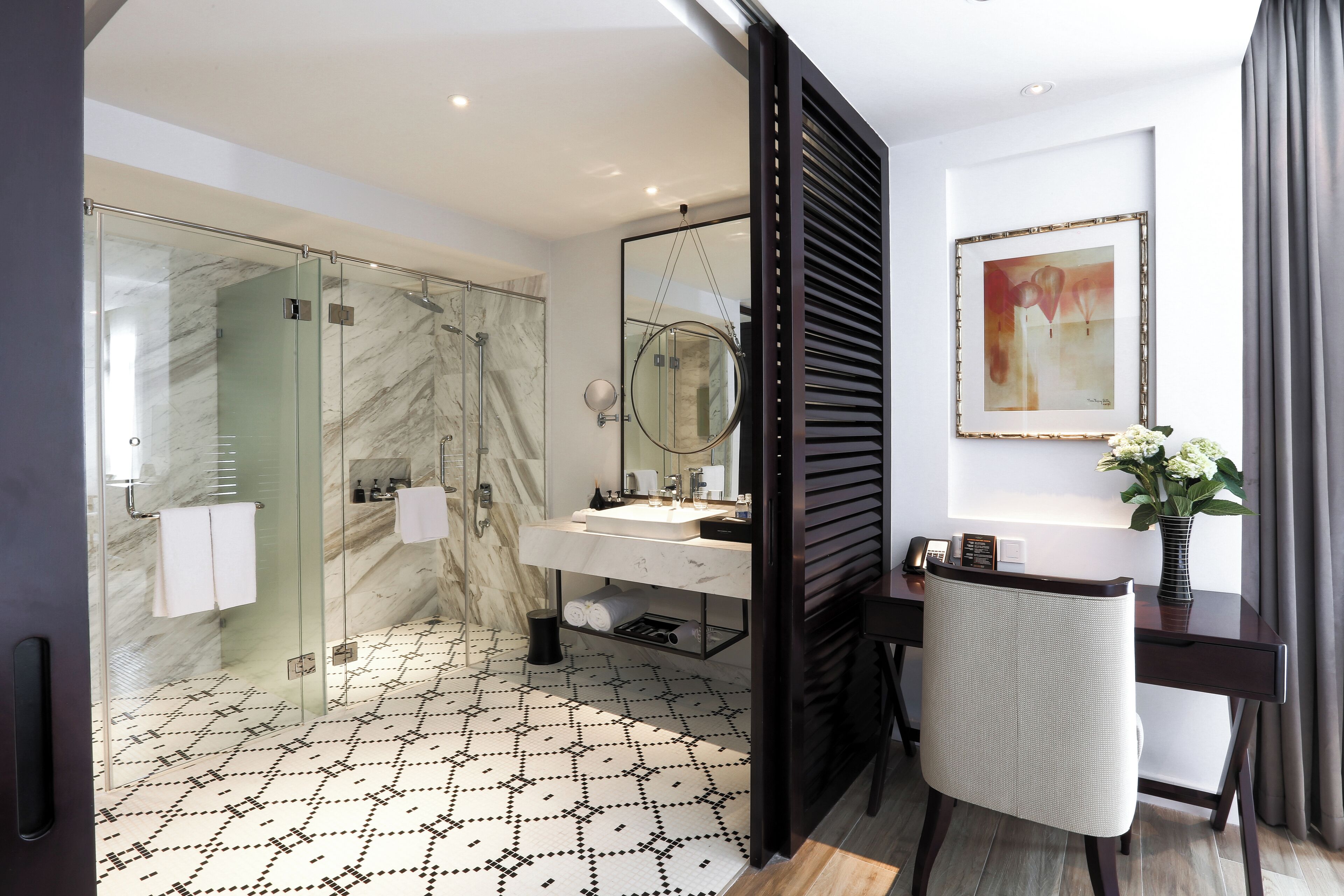 free toiletries, hair dryer, bathrobes, slippers