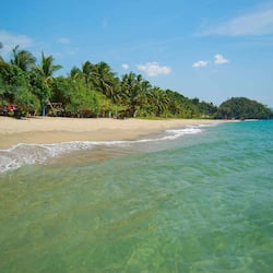 On the beach, free beach cabanas, sun-loungers, beach towels