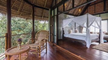 Desk, blackout curtains, rollaway beds