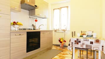 Apartment, 2 Bedrooms | Private kitchen | Full-size fridge, oven, stovetop, espresso maker