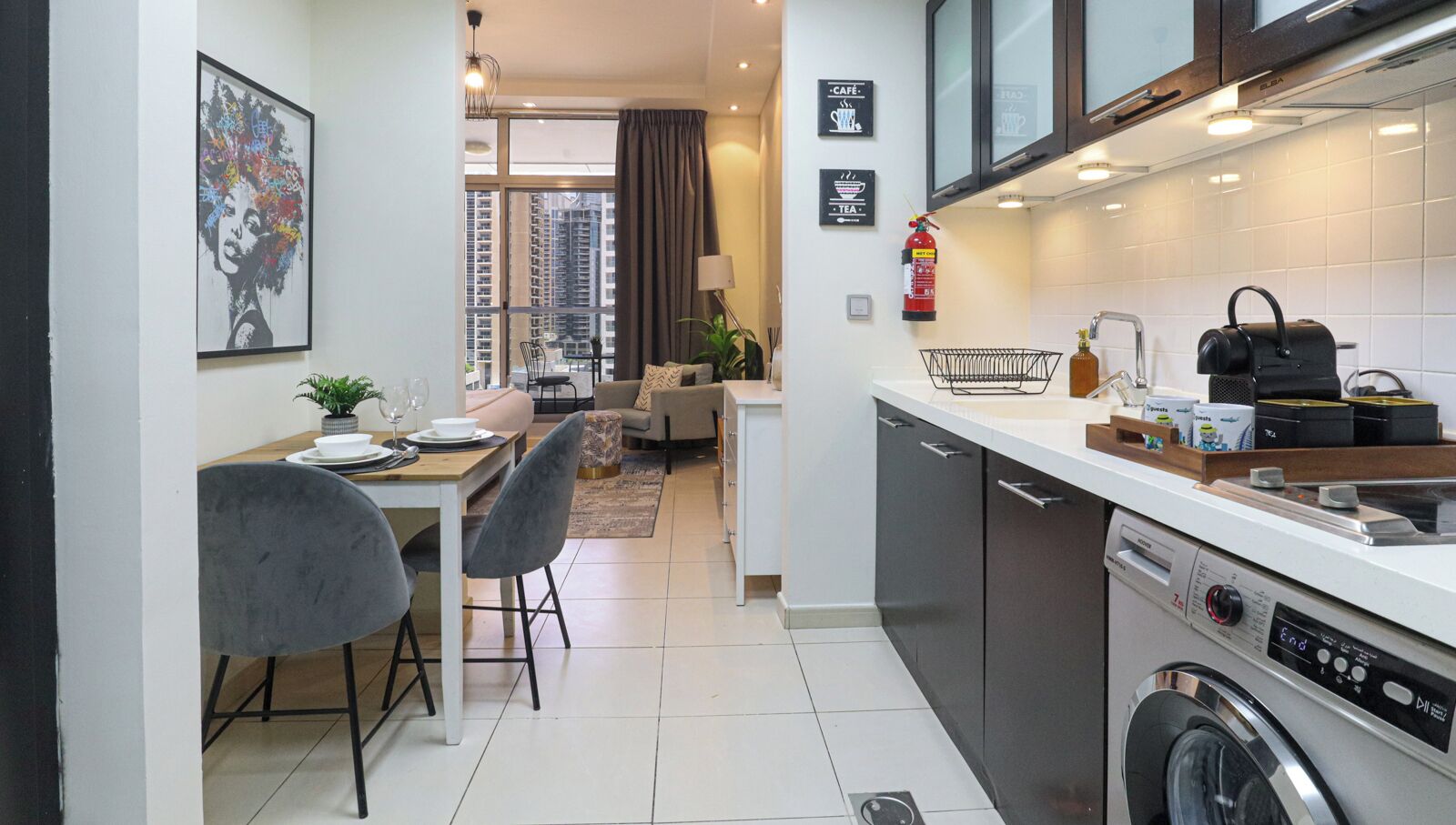 Superior studio, 1 queensize bed, uitzicht op de stad | Privékeuken