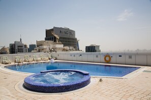 Outdoor pool, a rooftop pool