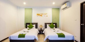 2 habitaciones, caja de seguridad en la habitación y cortinas blackout 