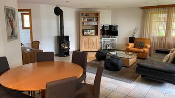 Apartment, 3 Bedrooms, Balcony | Living area | Flat-screen TV