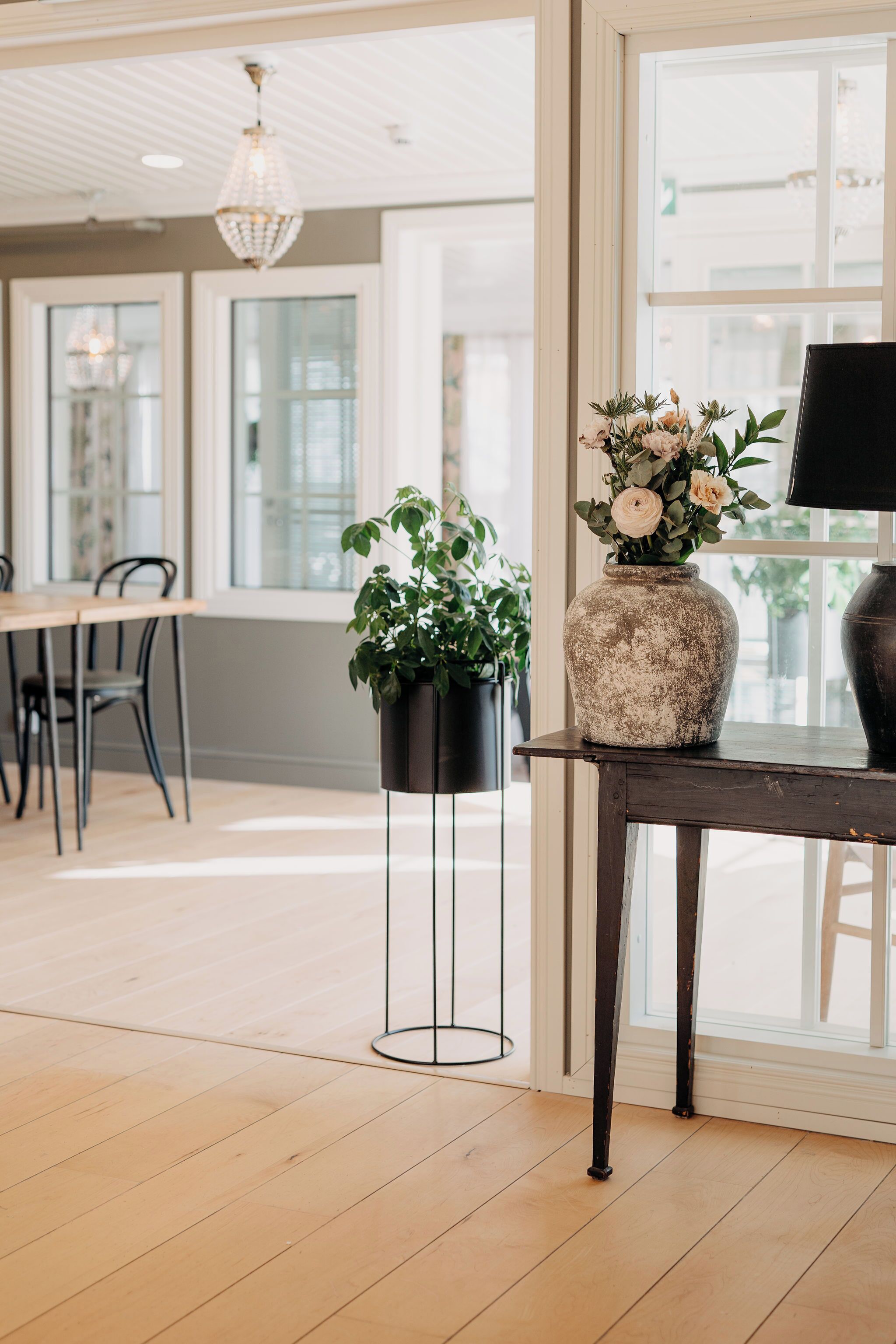 breakfast, lunch, dinner served; scandinavian cuisine, garden views