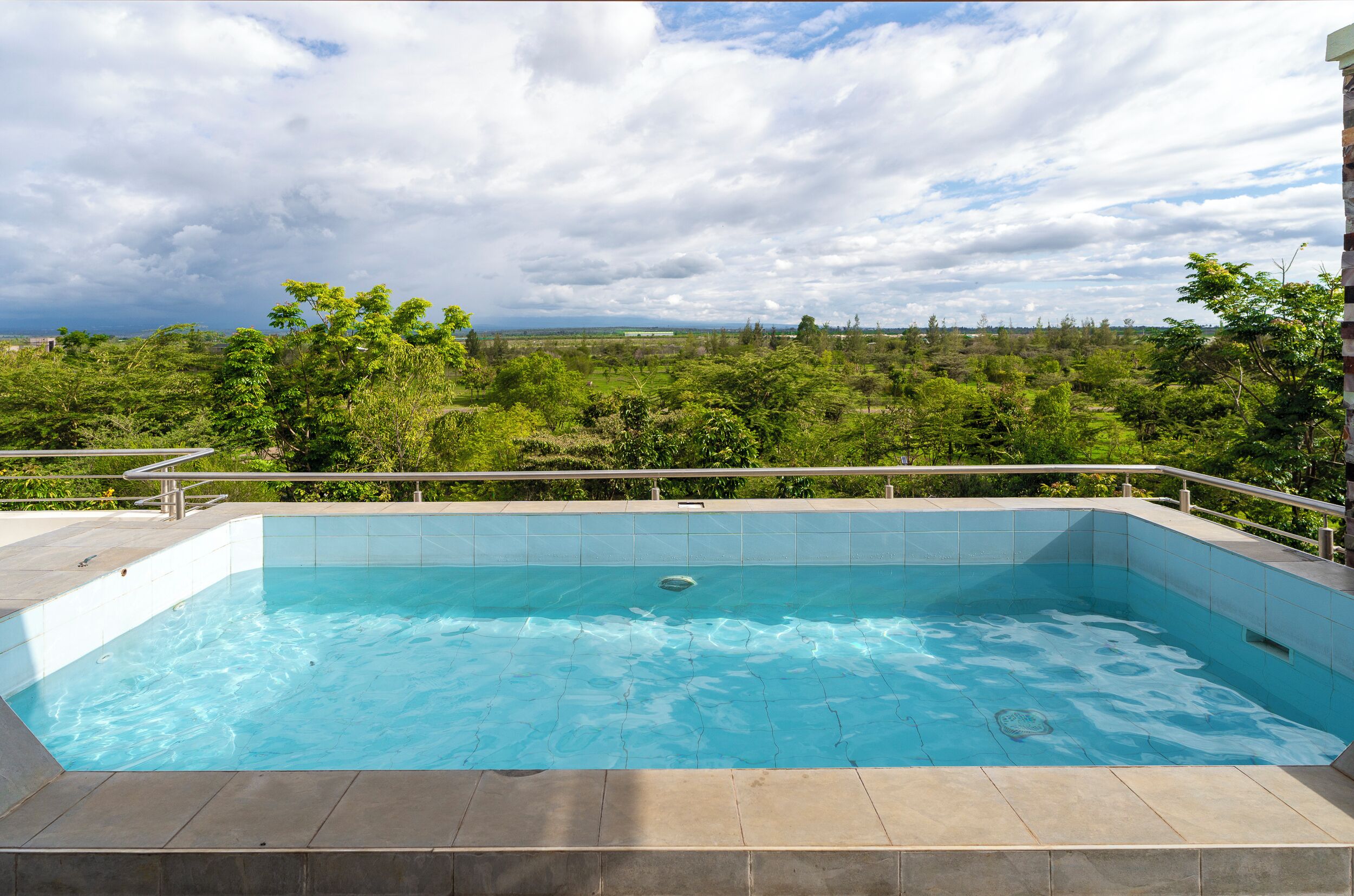 Outdoor pool, a rooftop pool