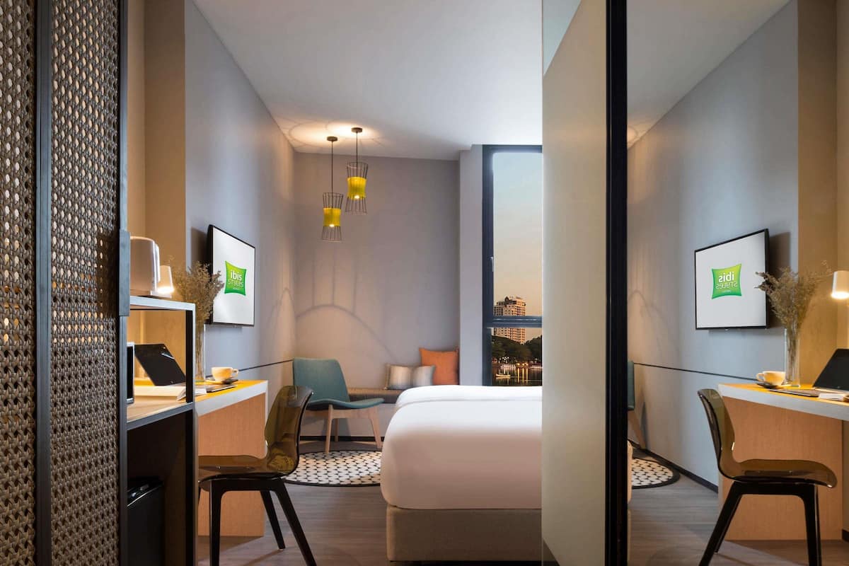 In-room safe, desk, laptop workspace, blackout curtains