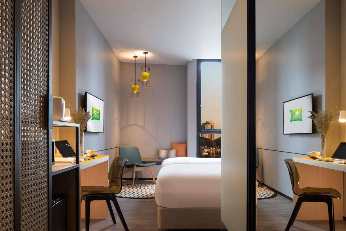 In-room safe, desk, laptop workspace, blackout curtains