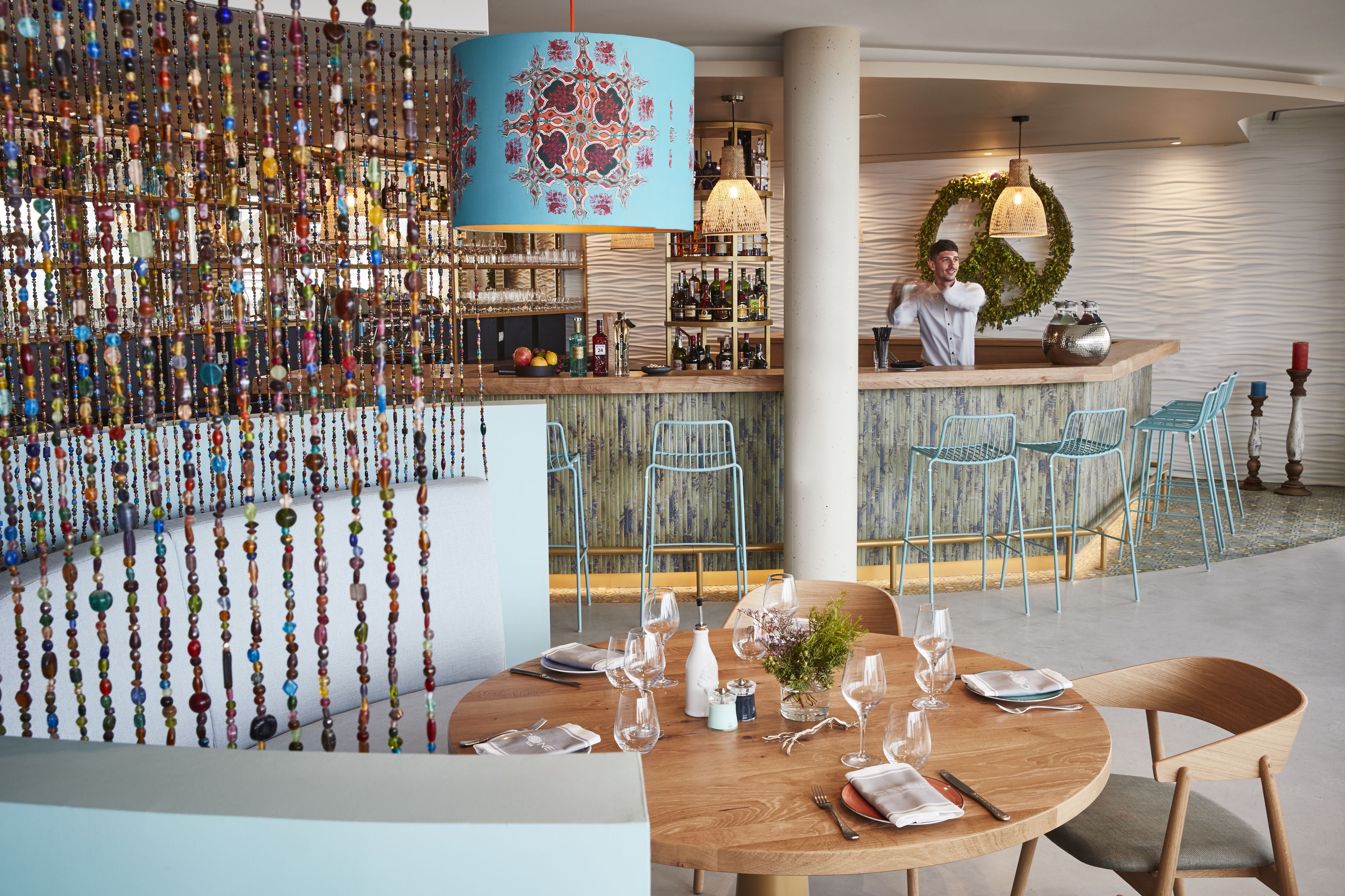 3 restaurants, breakfast, lunch, dinner served; fusion cuisine