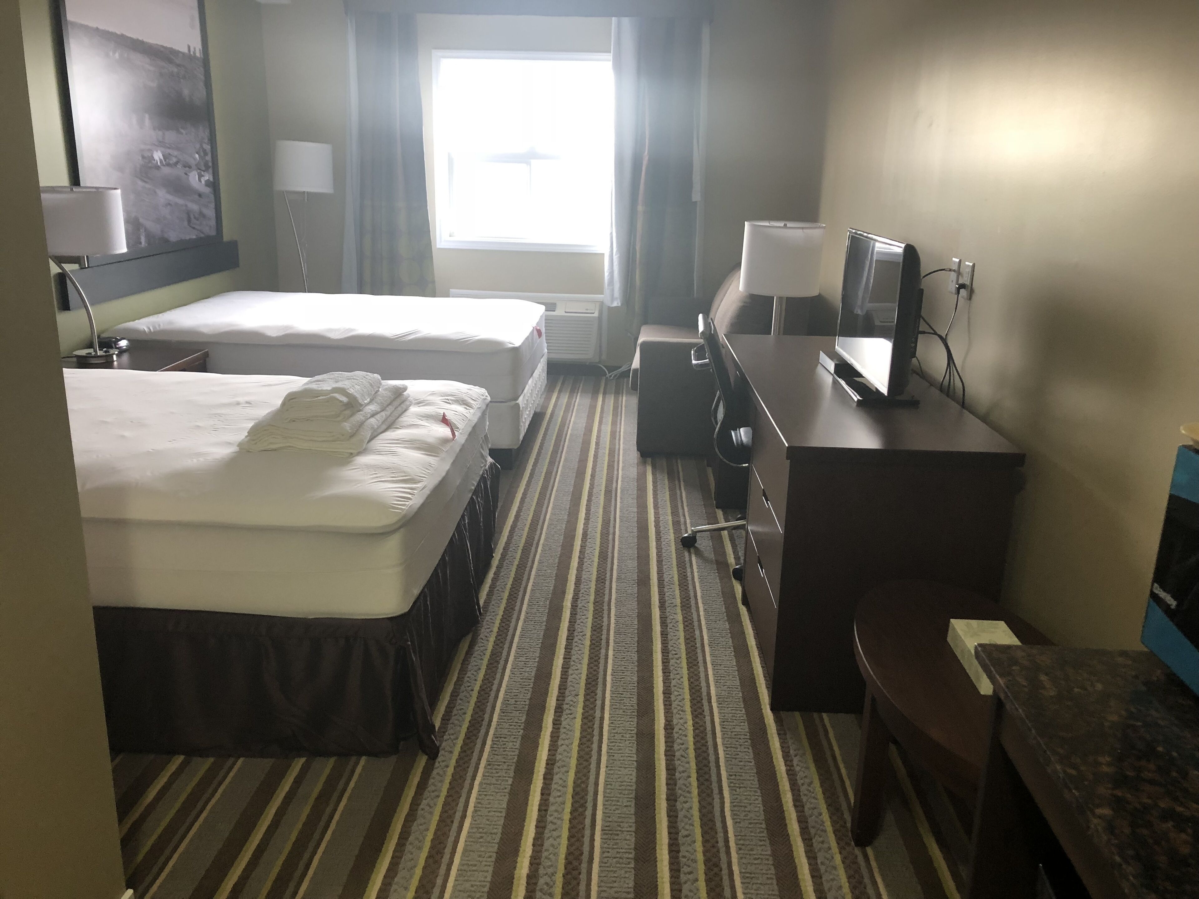 suite, 2 queen beds, non smoking | desk, blackout curtains, free wifi, bed sheets