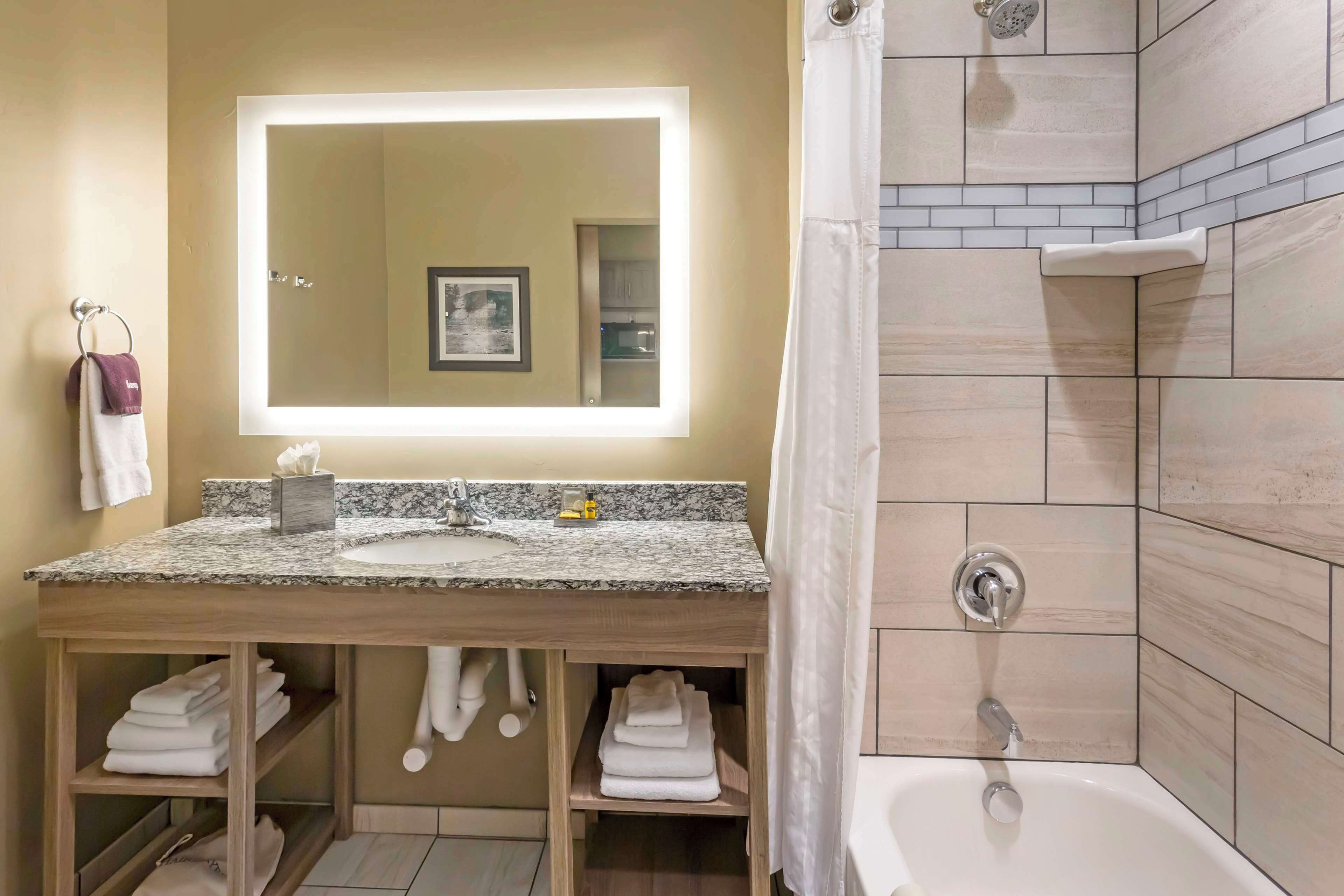 free toiletries, hair dryer, towels