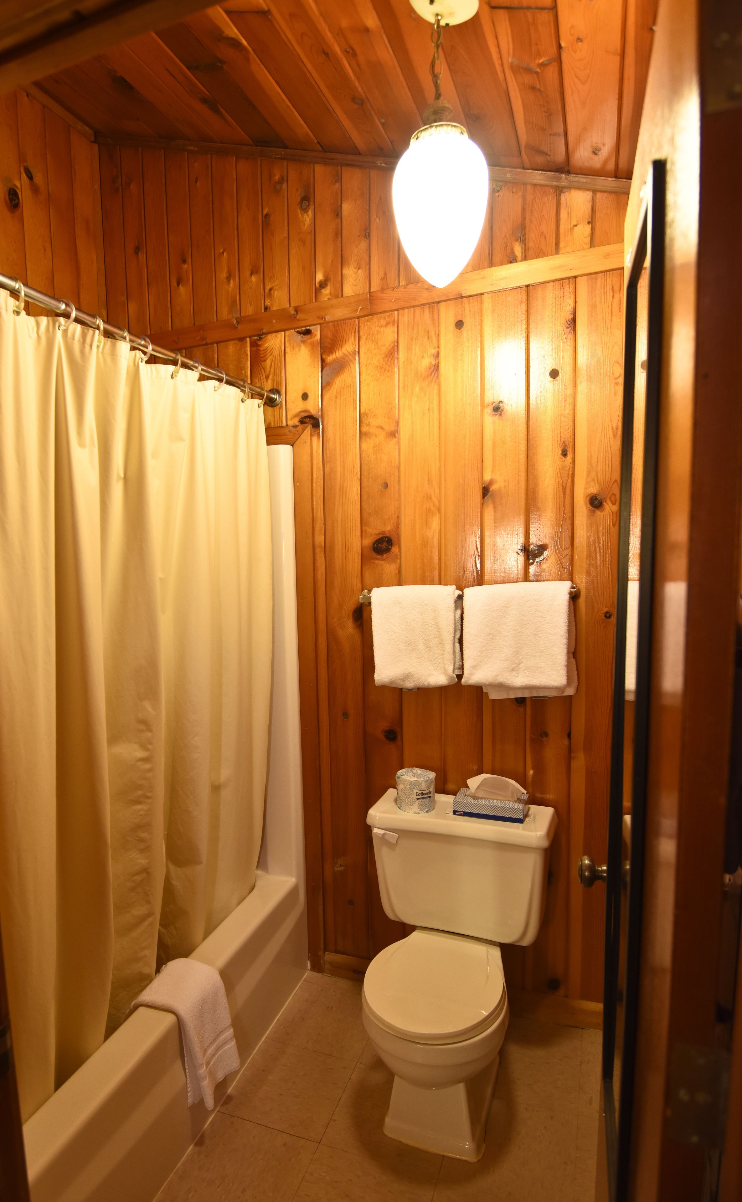 classic room, 2 double beds, mountain view (pet friendly) | bathroom | combined shower/bathtub, towels