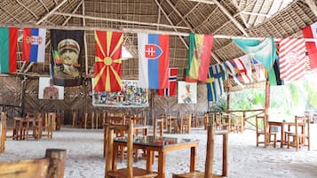Breakfast, lunch served; local and international cuisine, beach views