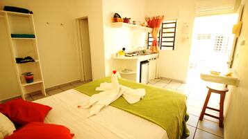 Desk, blackout curtains, iron/ironing board, free WiFi