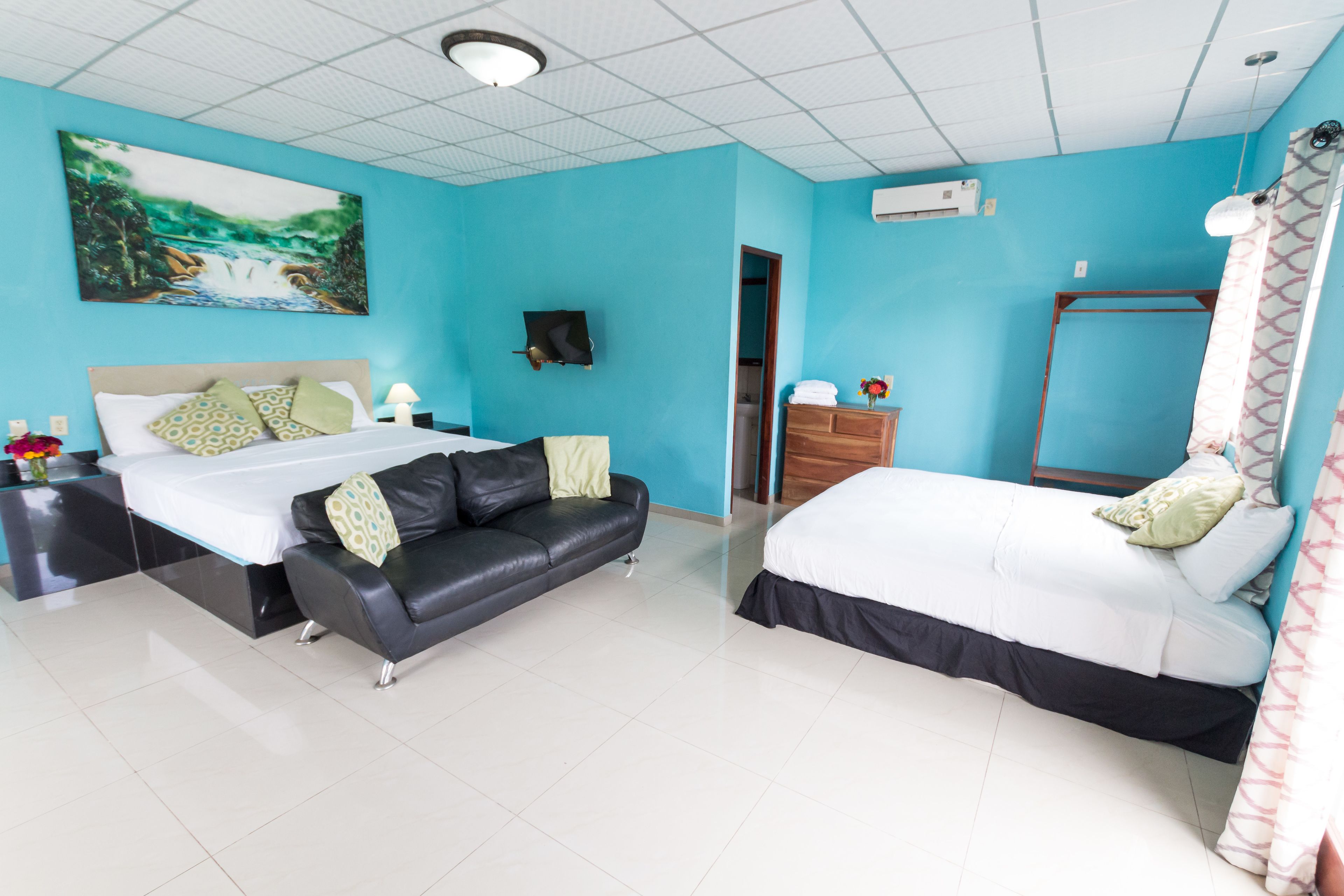 Family Suite, Multiple Beds, Ocean View | Free WiFi, bed sheets