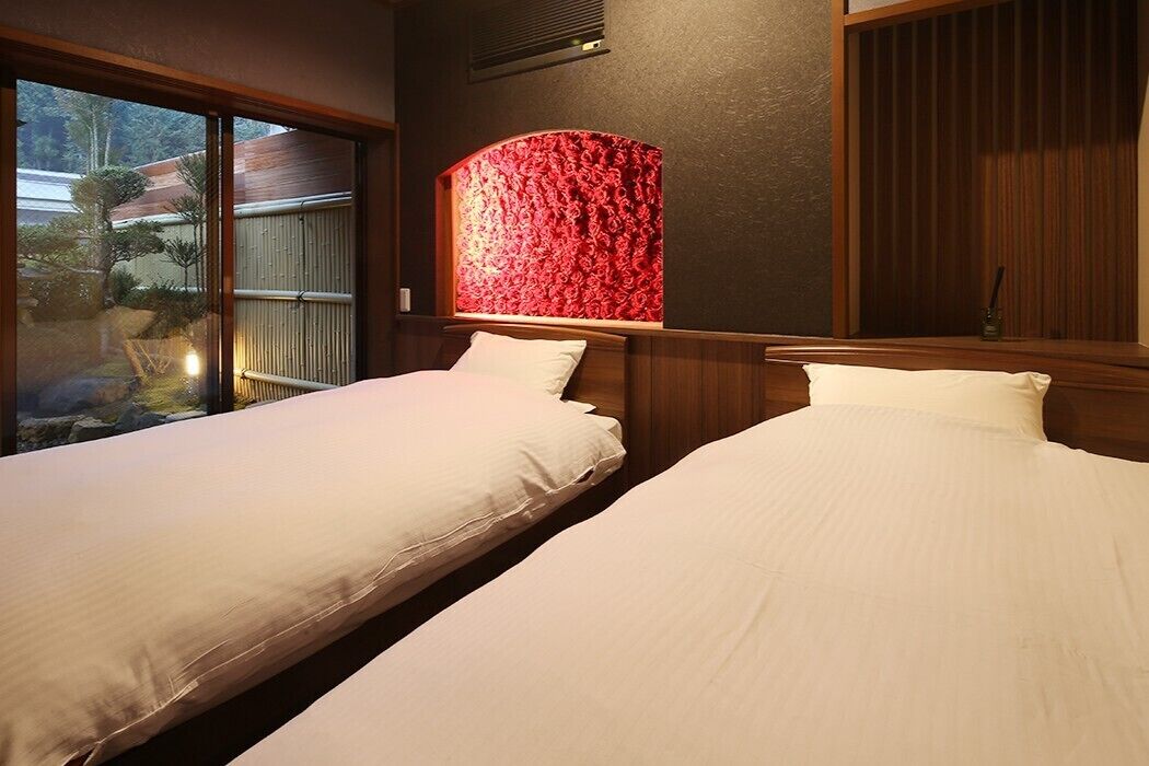 Japanese-Western Style Room with Open-air Bath, Non-Smoking | Minibar, in-room safe, desk, free WiFi