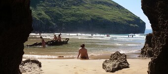  Attic-loft with Jaccuzy on Sonabia's beach and overlooking beach and Mountain
