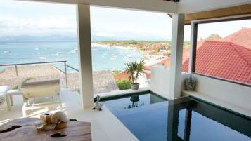 Villa Chantique, 2 Bedrooms, Private Pool, Ocean View | Coin séjour