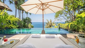 Villa de lujo, 1 cama de matrimonio grande, piscina privada, mirando al mar (Sea) | Terraza o patio