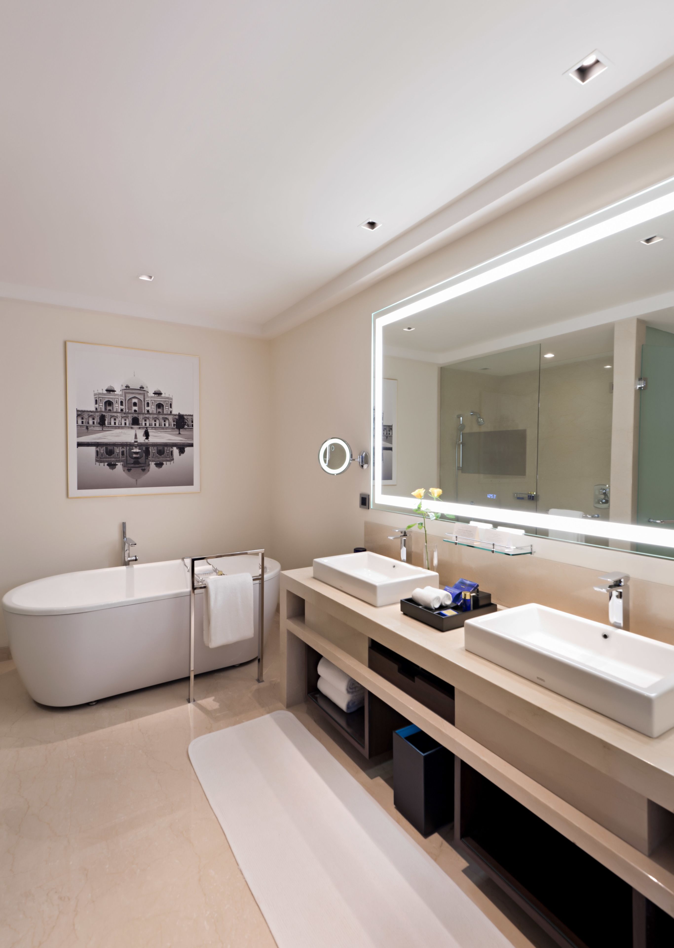 premier room | bathroom | separate bathtub and shower, deep-soaking bathtub
