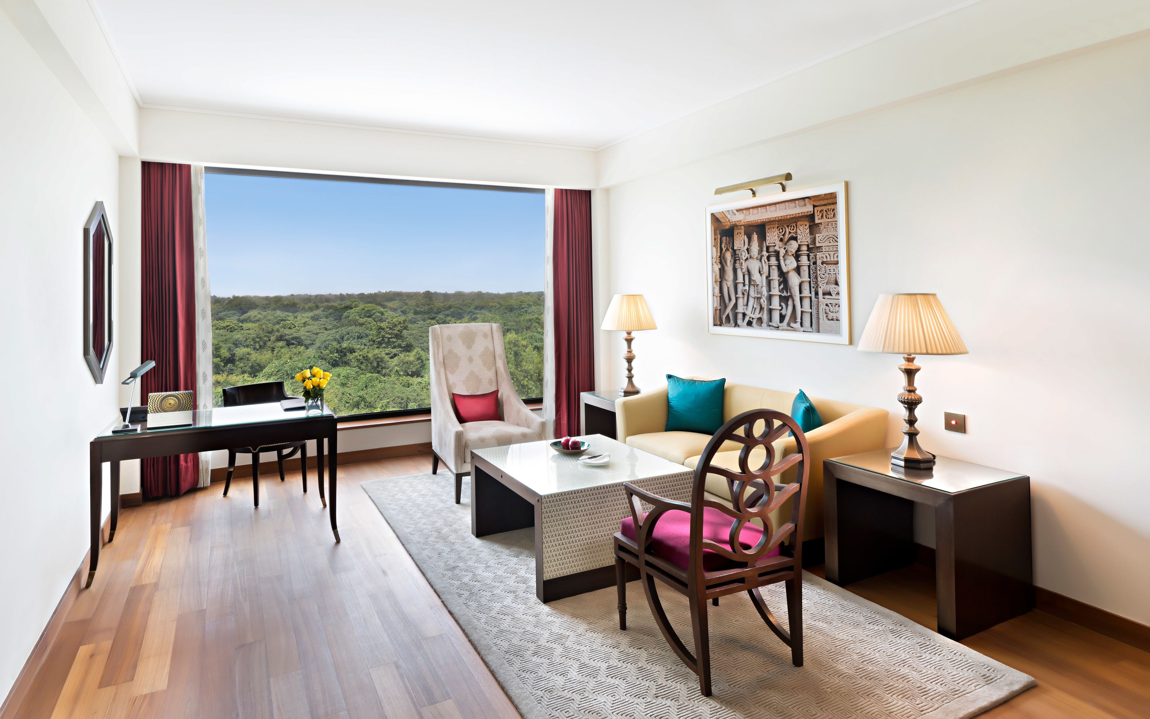 the oberoi suite | living room | 49-inch led tv with digital channels, tv, netflix