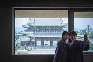 Premium bedding, down comforters, pillowtop beds, in-room safe