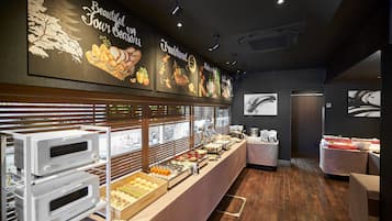 Daily buffet breakfast for a fee