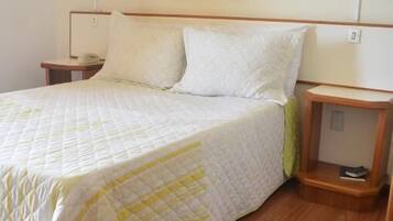 Desk, free WiFi, bed sheets