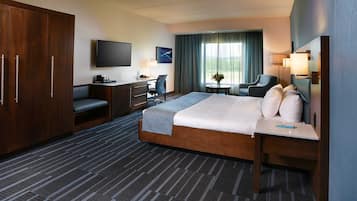 1 slaapkamer, luxe beddengoed, een kluis op de kamer, een bureau