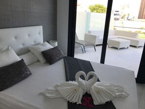 Appartement, 2 slaapkamers, uitzicht op zee | 2 slaapkamers, gratis babybedden, gratis wifi