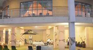 Outdoor banquet area