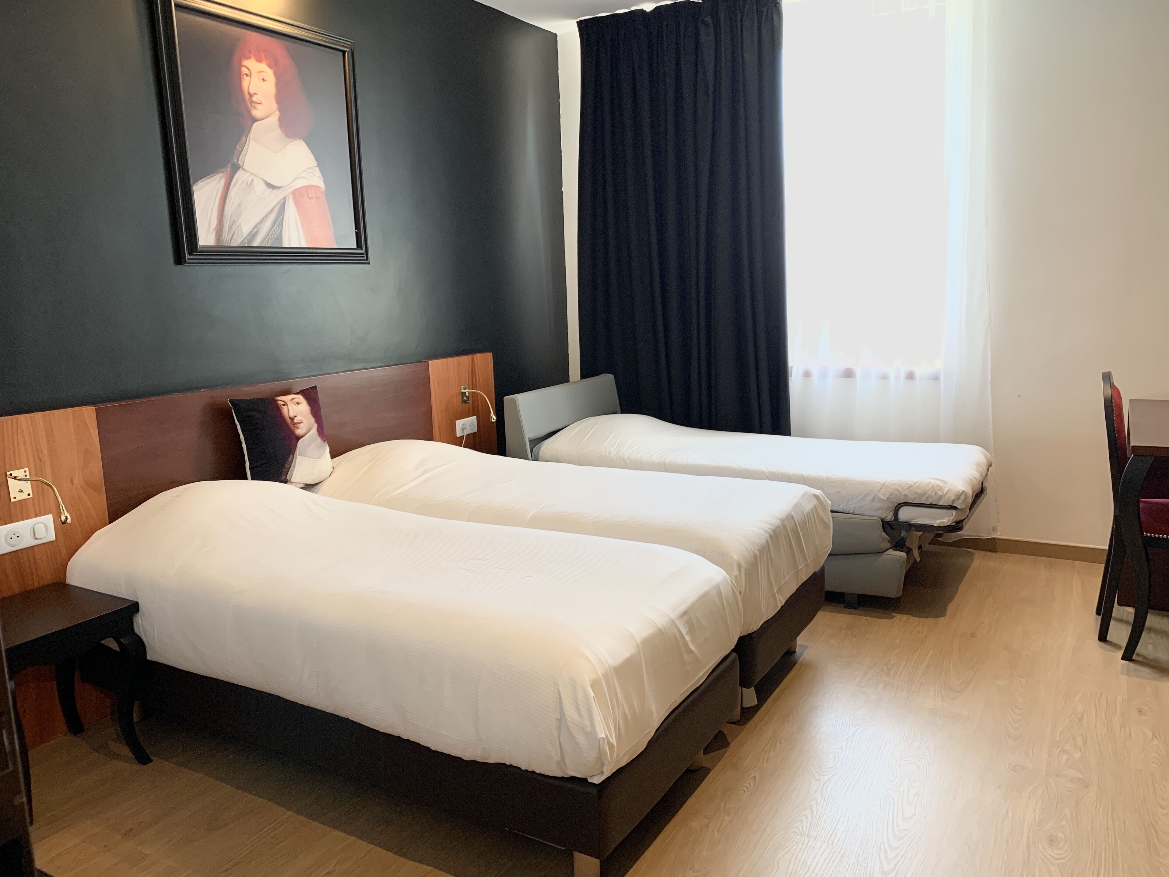 superior triple room, multiple beds | pillow-top beds, minibar, in-room safe, desk